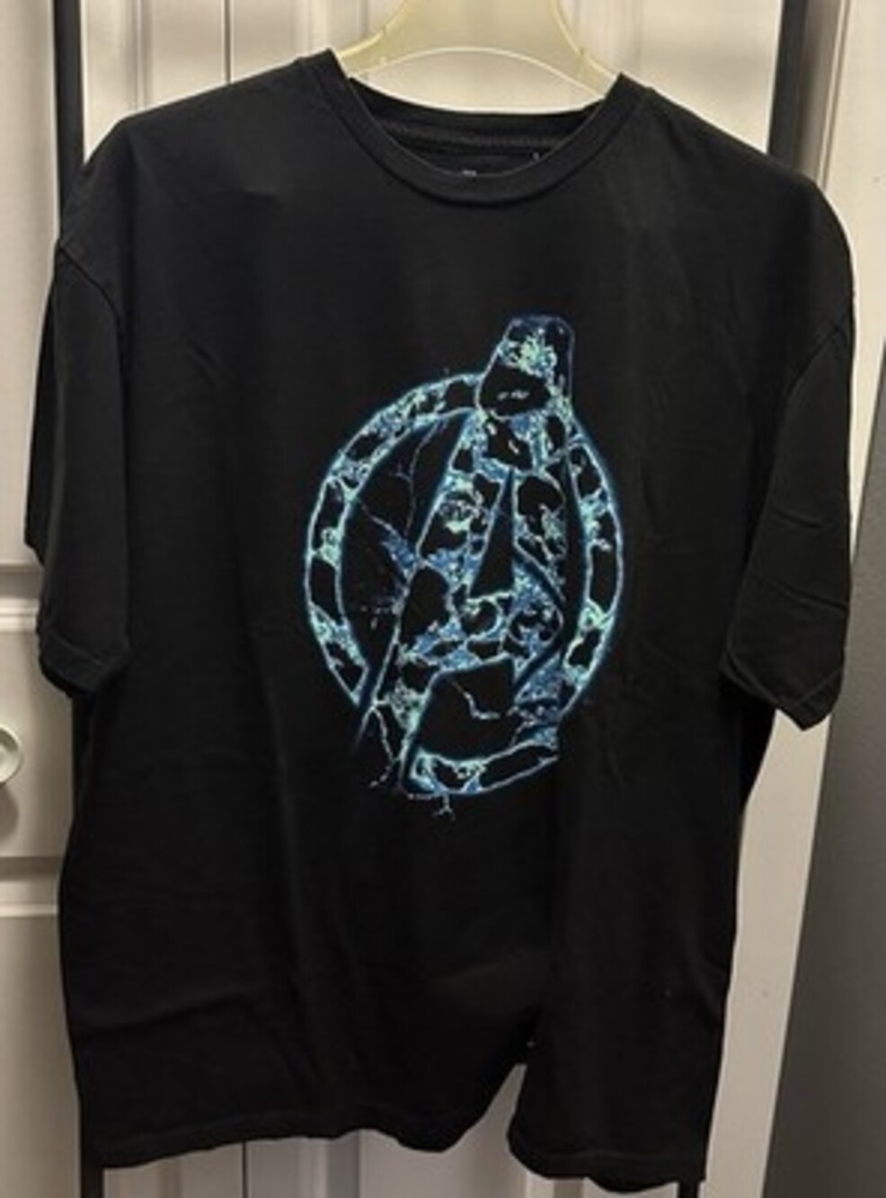 Marvel Avengers Endgame T-Shirt Mens 2XL Black Blue Logo Graphic Cotton Tee